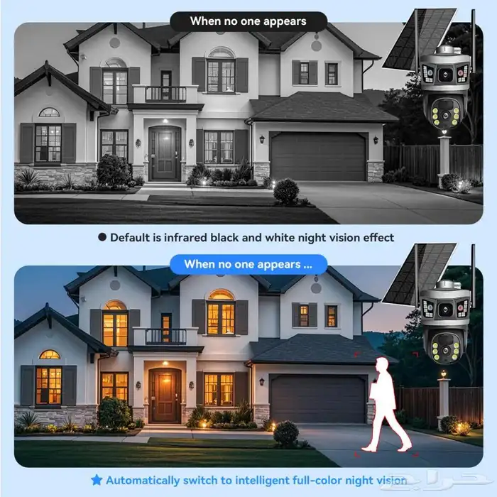 كاميرا مراقبة بالطاقة الشمسية وبدقة 6MP واتصال 4G 3