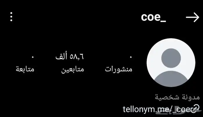 يوزر انستا شبه ثلاثي _coe و 58 الف متابع ثابتين على السوم 0