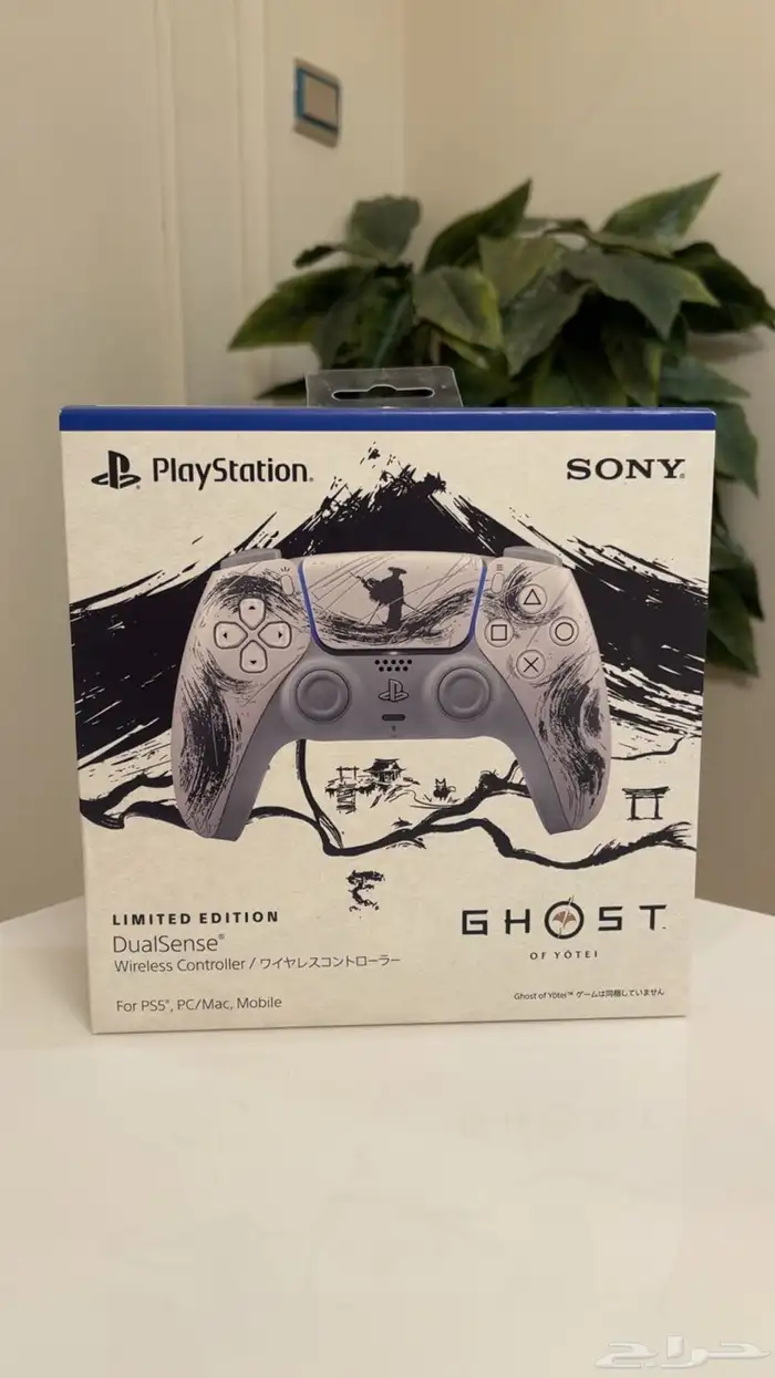 يد تحكم قوست اوف يوتي اسود PS5 Controller Ghost of yotei 0