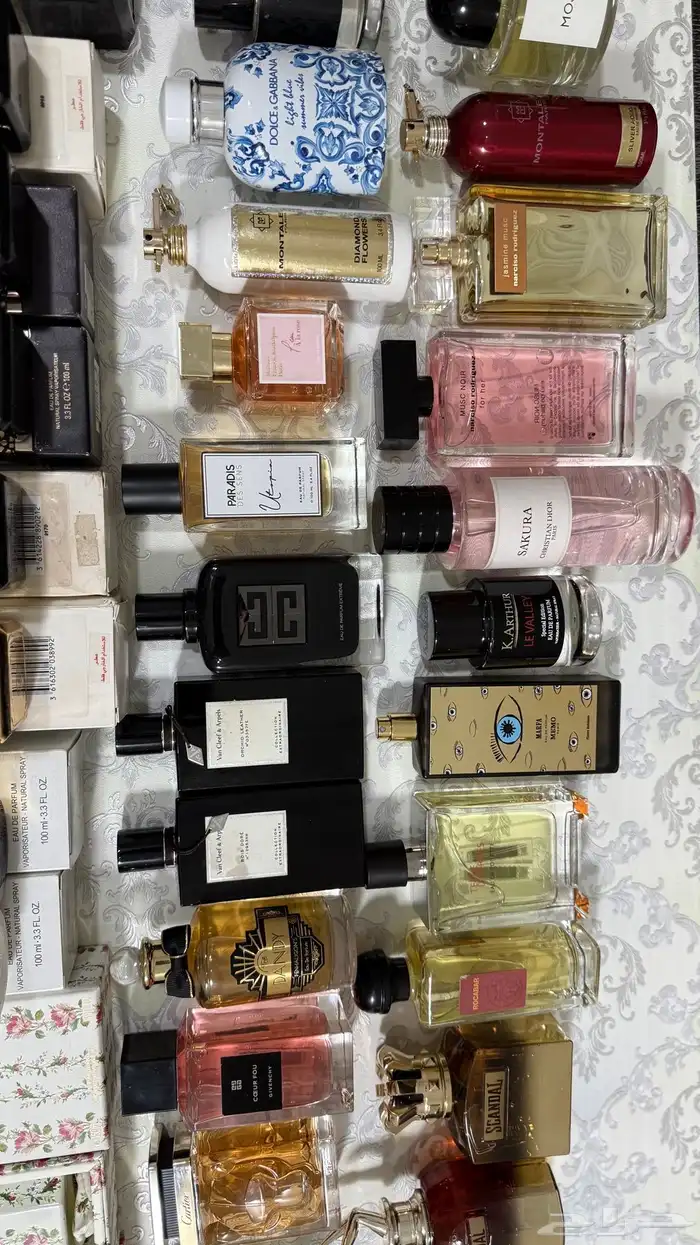 عطور اصليه ماركات بكراتين وبعضها بدون كراتين بربع القيمه 13