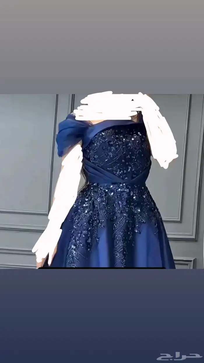 فستان لبس مرتين كحلي ب35 ريال فقط 0