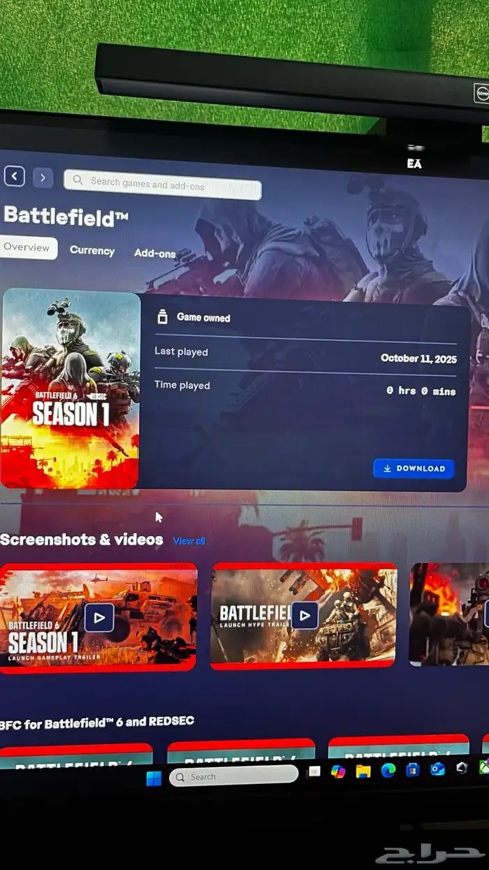 حساب باتلفيلد 6 Ea pc للبيع ب 130 0