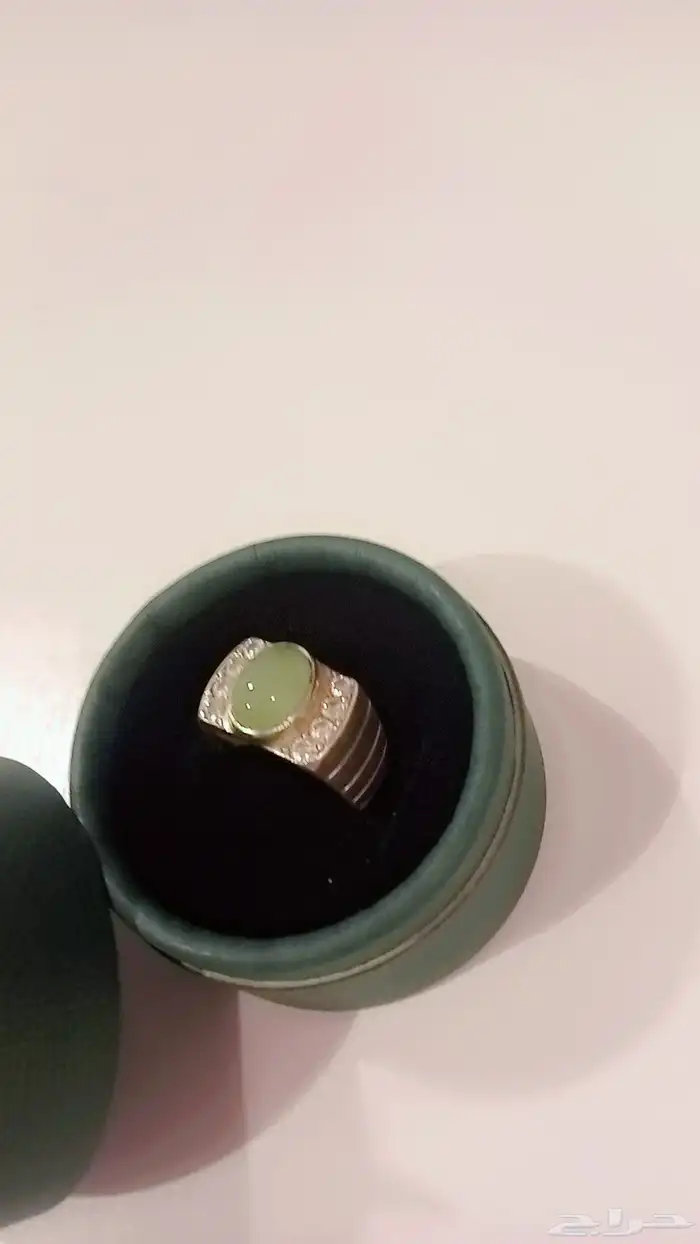 خاتم زمرد كولومبي طبيعي مع الشهادة 0