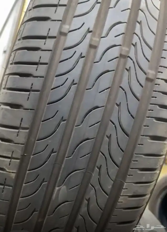 215 55 1 18 طقم كفرات شبه جديد التارخ 2024 0