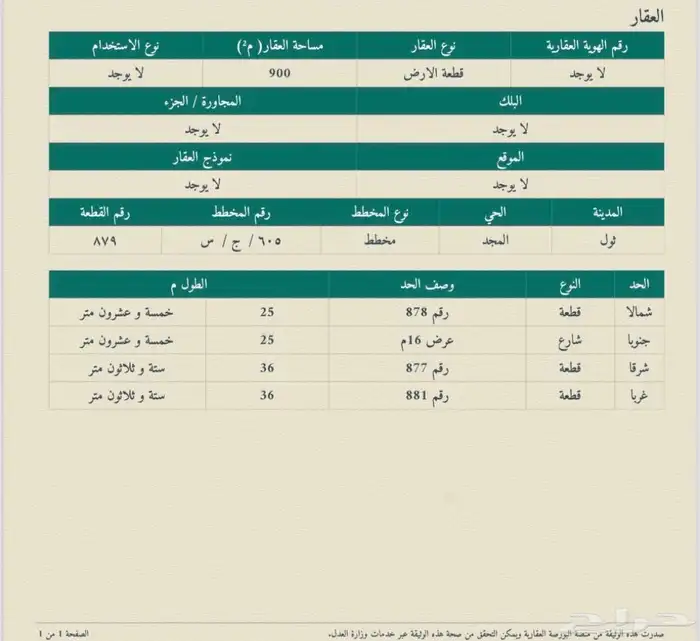 للبيع ارض سكنية 1