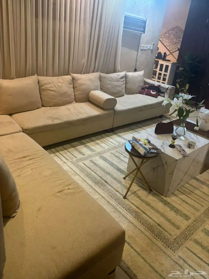 كنب مقاس 4 5مستخدم يحتاج غسيل فقط 4