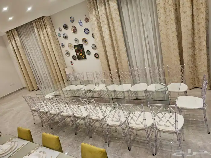 كراسي طاولات كراسي شفافه طاولات قزاز دائري 7