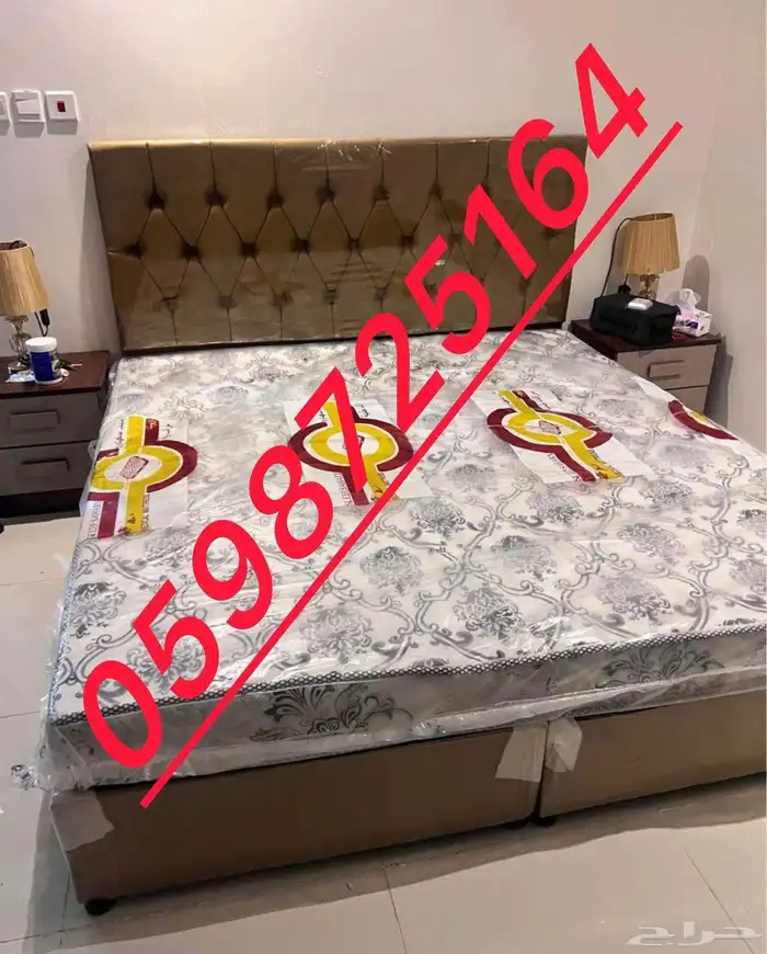 Double bed with mattress available brand new with best quali 8