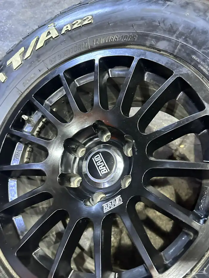 جنوط برايد 6 مسمار مع كفرات نص حجري بي واي رتش مقاس 17 6