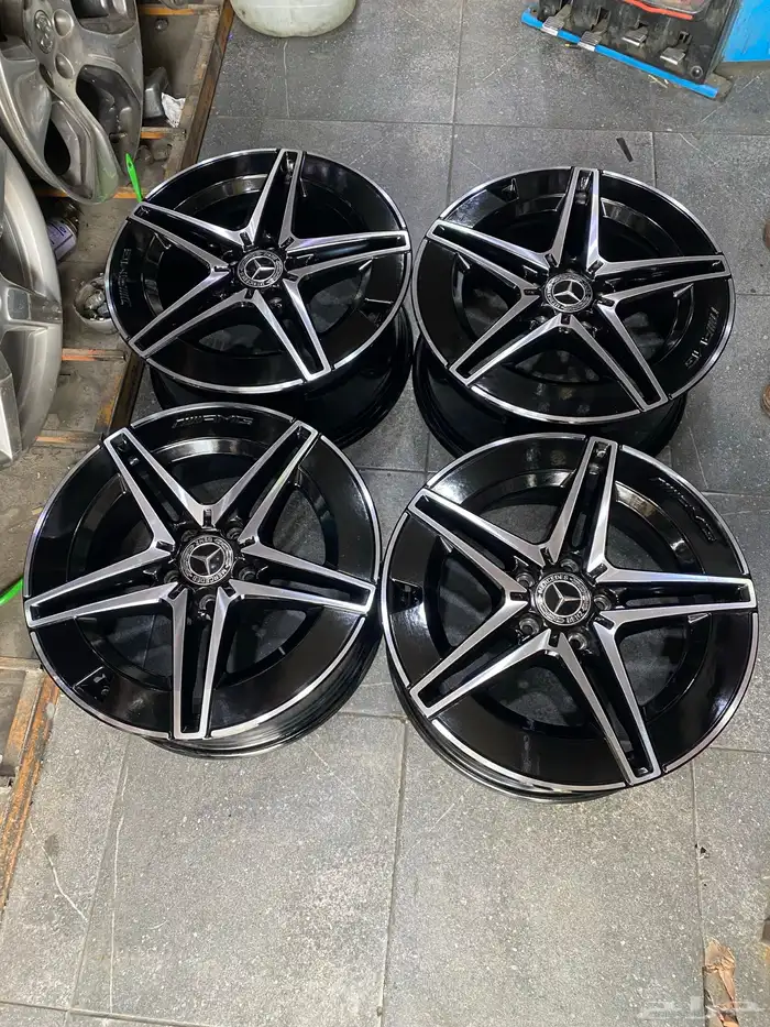 جنوط مرسدس c200 مقاس 18 مستعمل اصلي وكاله موديل 2023 مقاسين 1