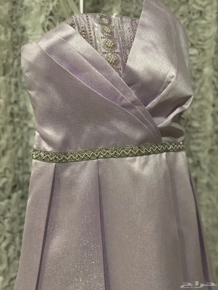 فستان موف يلمع وفخم للبيع 2