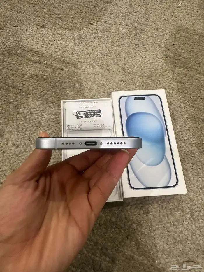 للبيع ايفون 15 بلس 128 جيجا اللون ابيض 4