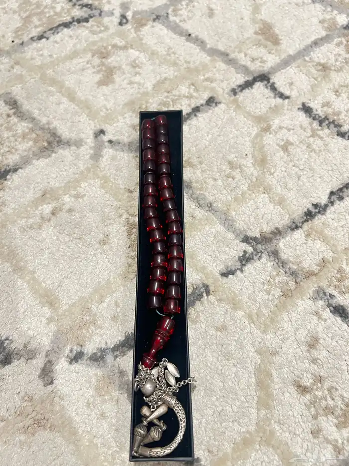 سبح احجار طبعيه وفضه عيار 1000 الوحده مسيومه 250 3