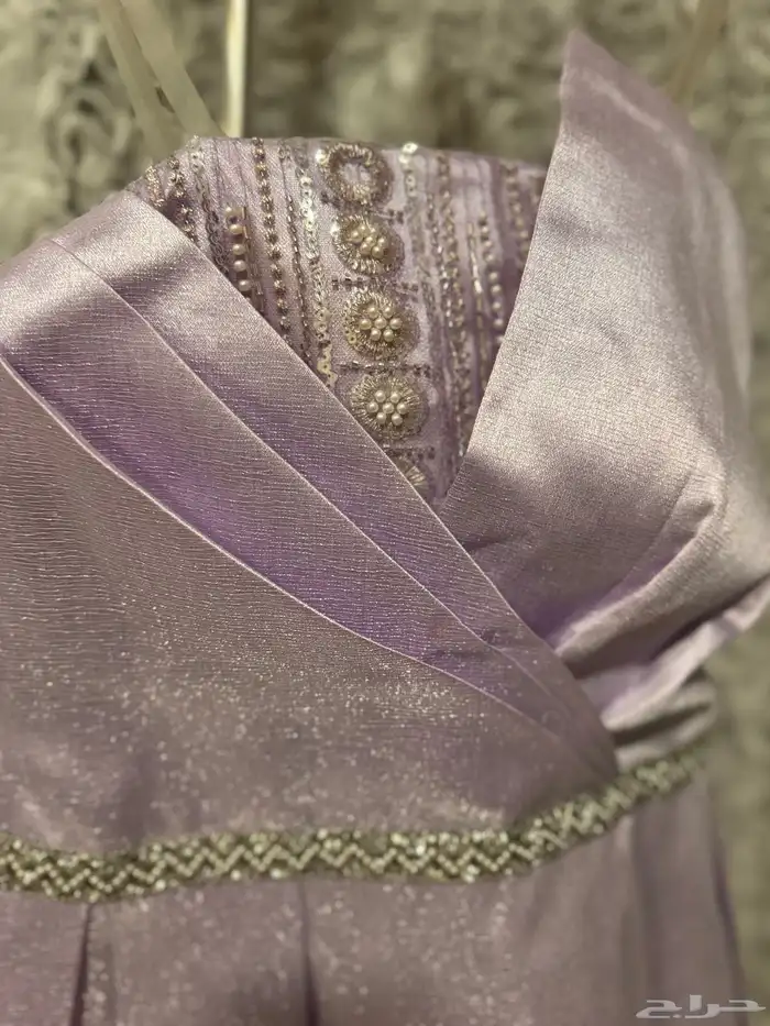 فستان موف يلمع وفخم للبيع 0