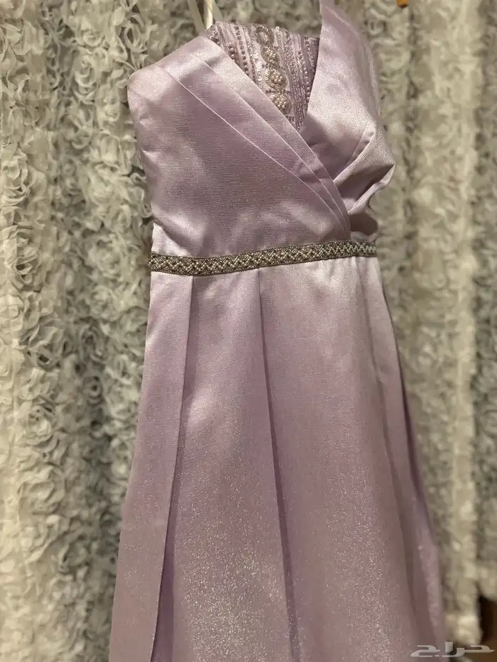 فستان موف يلمع وفخم للبيع 1