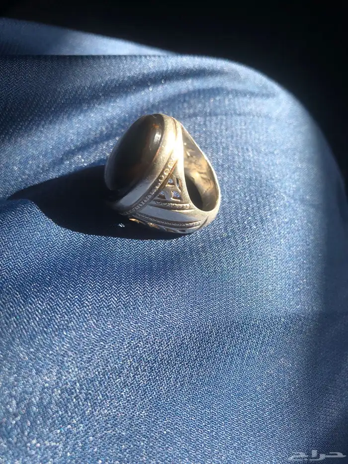 خاتم عقيق يمني فضه ثقيله 0