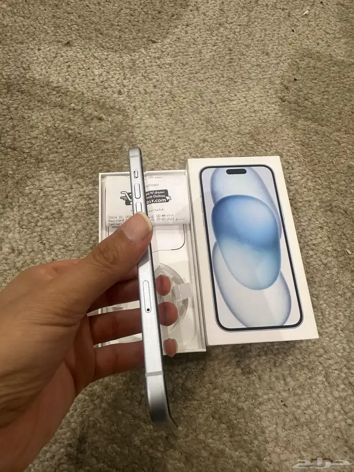 للبيع ايفون 15 بلس 128 جيجا اللون ابيض 1