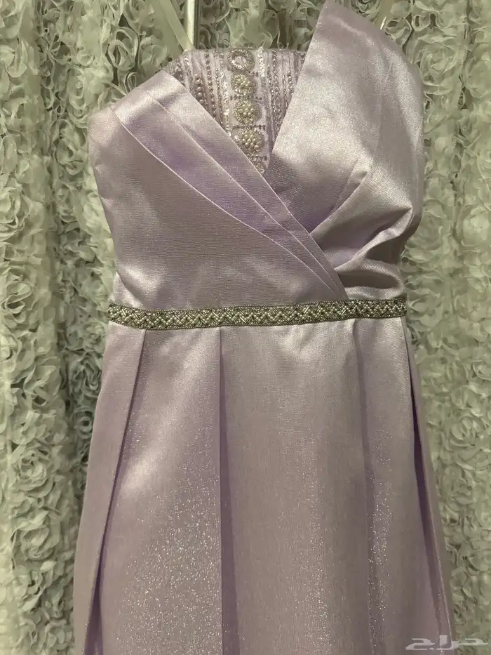 فستان موف يلمع وفخم للبيع 6