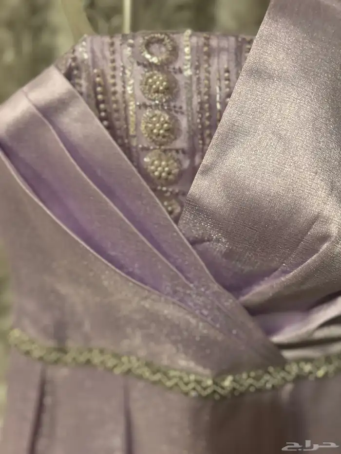 فستان موف يلمع وفخم للبيع 4