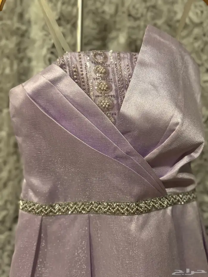 فستان موف يلمع وفخم للبيع 3