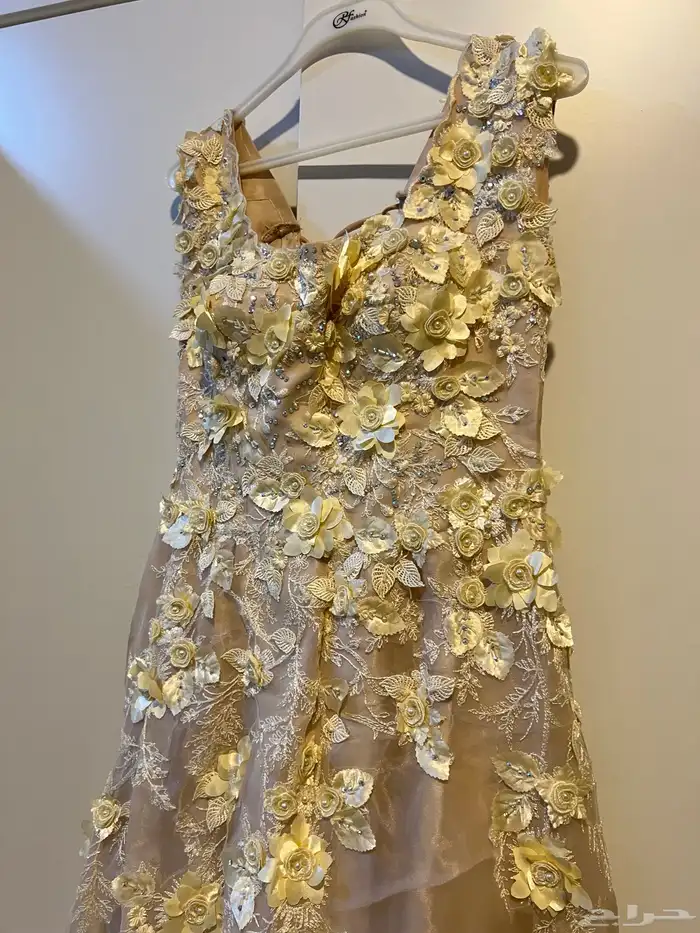 فستان مفصل ينفع اسمول وينفع ميديم فيه حبل ورا لبسه وحده فقط 1