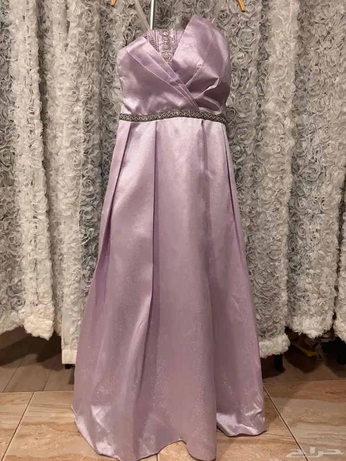 فستان موف يلمع وفخم للبيع 5