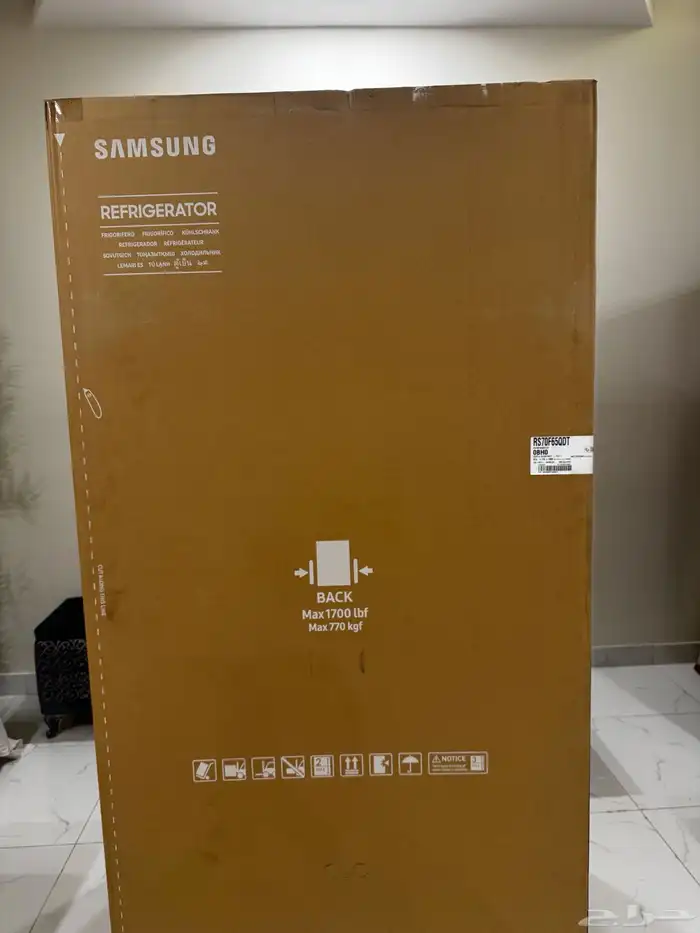 ثلاجه سامسونج جديده بكرتونها لم تفتح 22 قدم 0