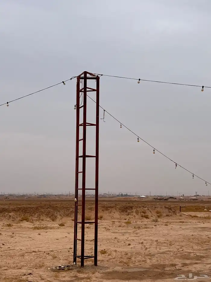 عقد لمبة وعمود لمبة 6 متر حديد وعمدان مربيع 4 3