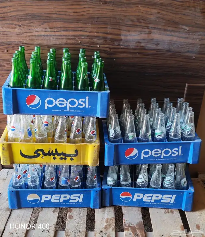 للبيع 5 صناديق زجاج إعادة تعبئه بيبسي وسفن أب بالدوادمي 0