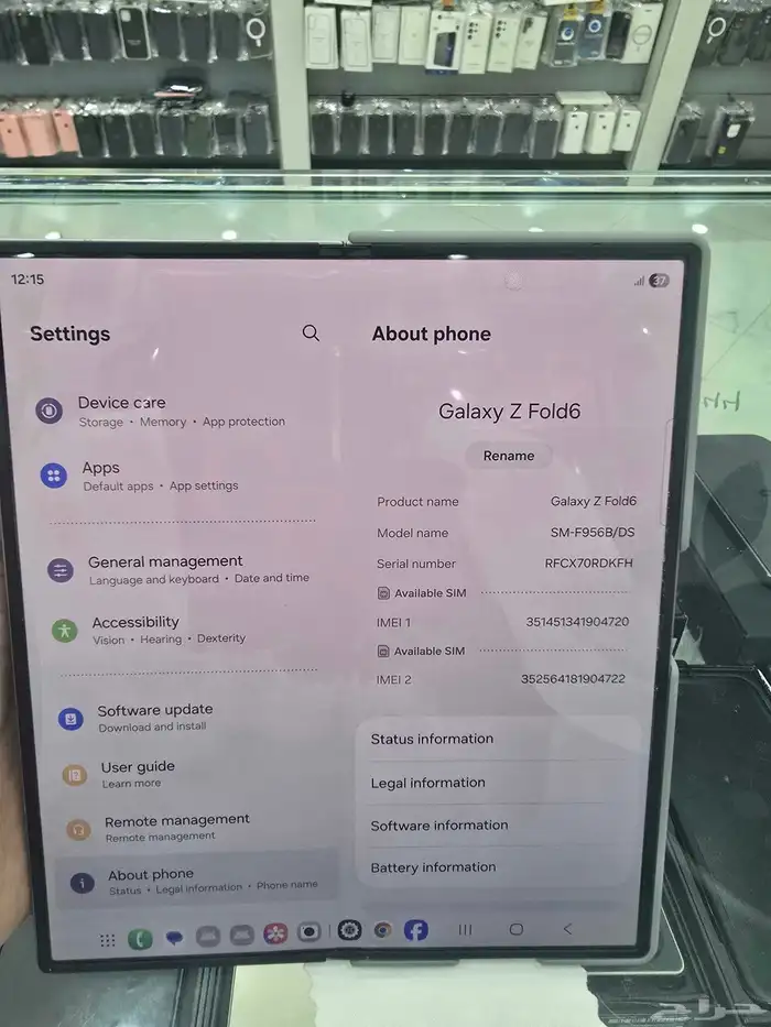 فولد 6 لون سلفر ذاكره 256 مستخدم نظيف ولاخدش 2