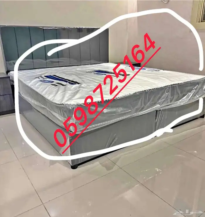 Double bed with mattress available brand new with best quali 9