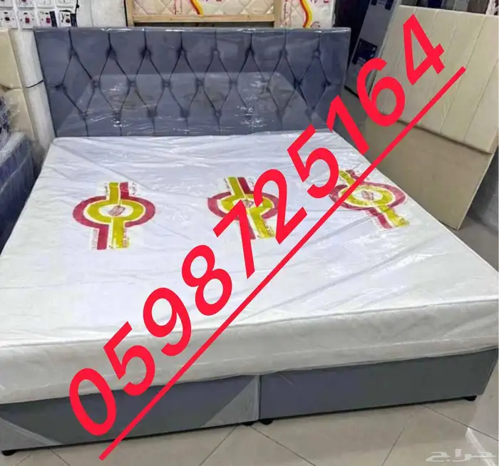 Double bed with mattress available brand new with best quali 1
