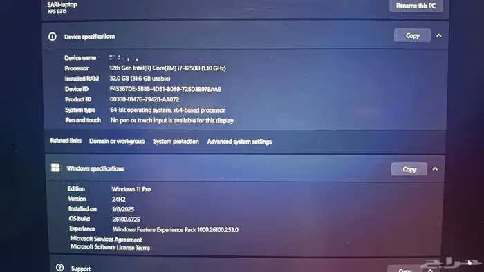 Dell XPS 13 9315 نظيف جدا 3