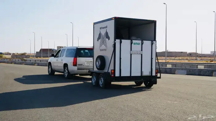 عربة نقل خيل راسين جديده متواجده بالطائف 2
