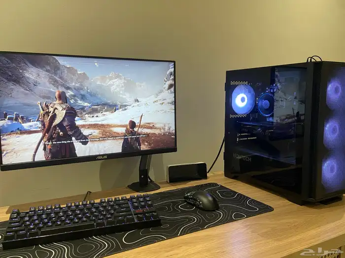 بي سي - كمبيوتر ألعاب جديد و نظيف مع شاشة و ماوس و كيبورد 1