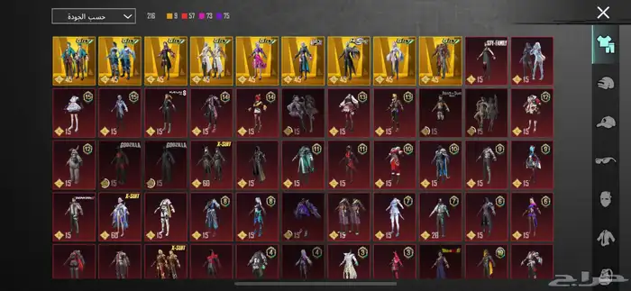 حساب ببجي للبيع 0