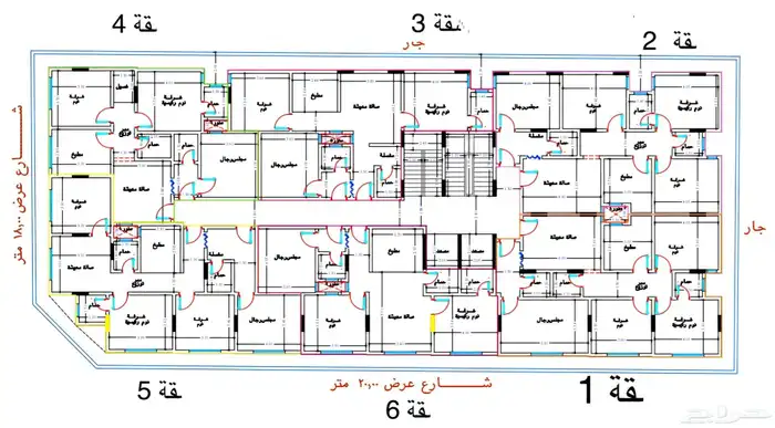 شقق تمليك4غرف تحت الإنشاءبطحاقريش موقع مميزواجهتين على دفعات 6