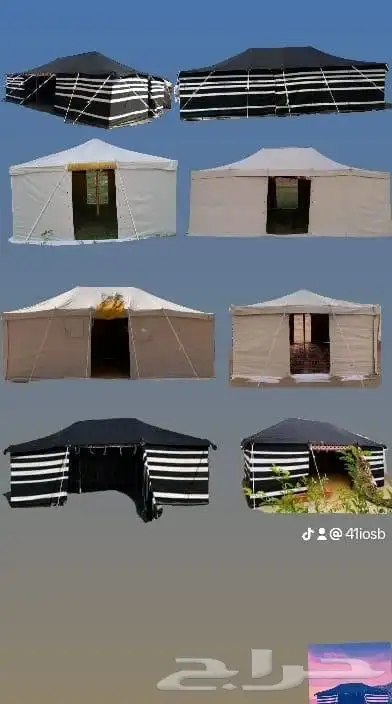 يوجد لدينة جميع انواع بيوت الشعر والخيام 9