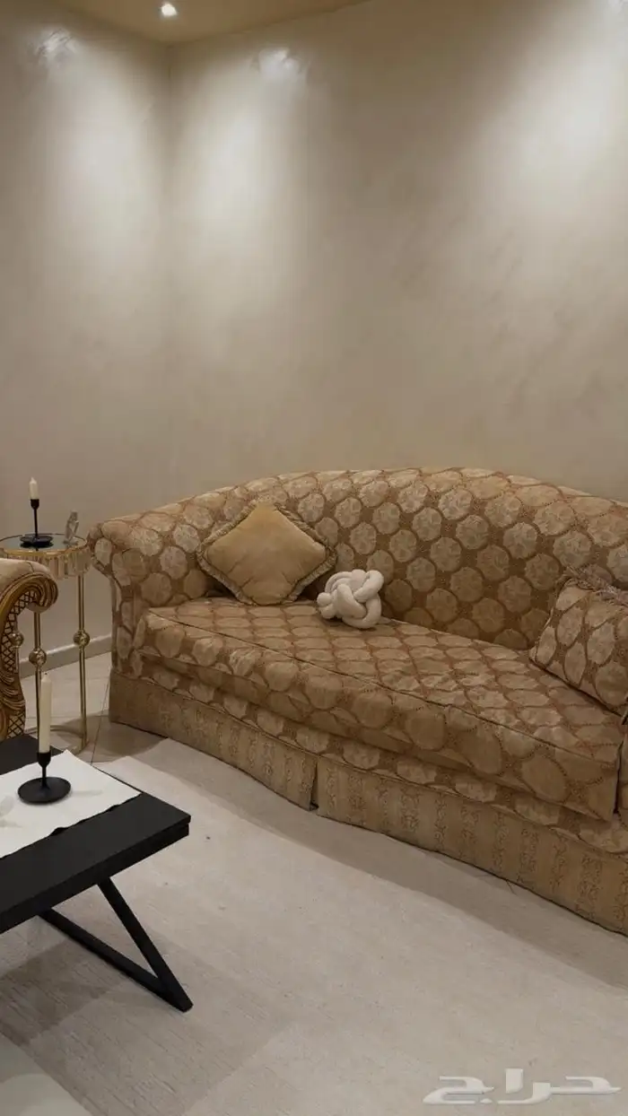 كنب كبير لونو اصفر 1