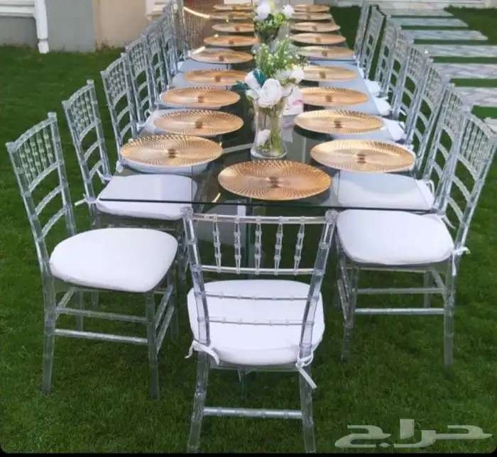 كراسي طاولات كراسي شفافه طاولات قزاز دائري 0