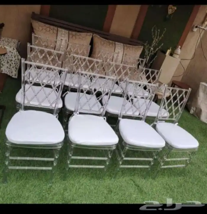 كراسي طاولات كراسي شفافه طاولات قزاز دائري 9