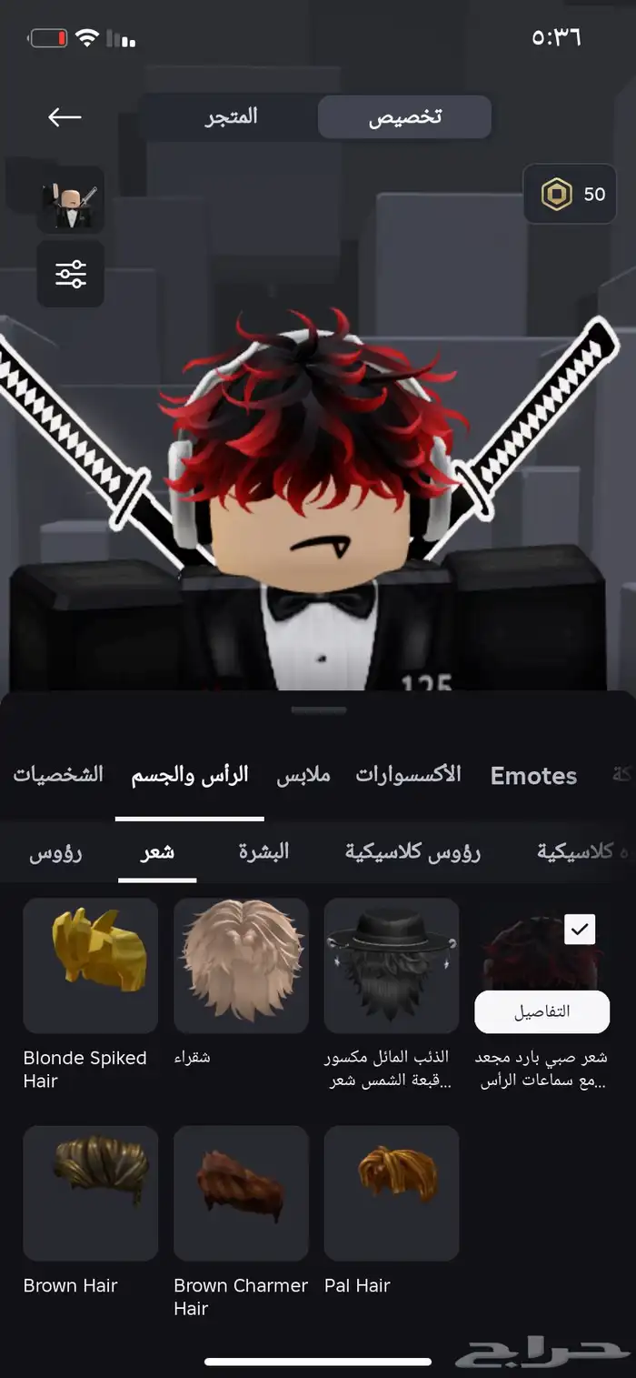 حساب روبلوكس مشحون وفيه مشتريات 0