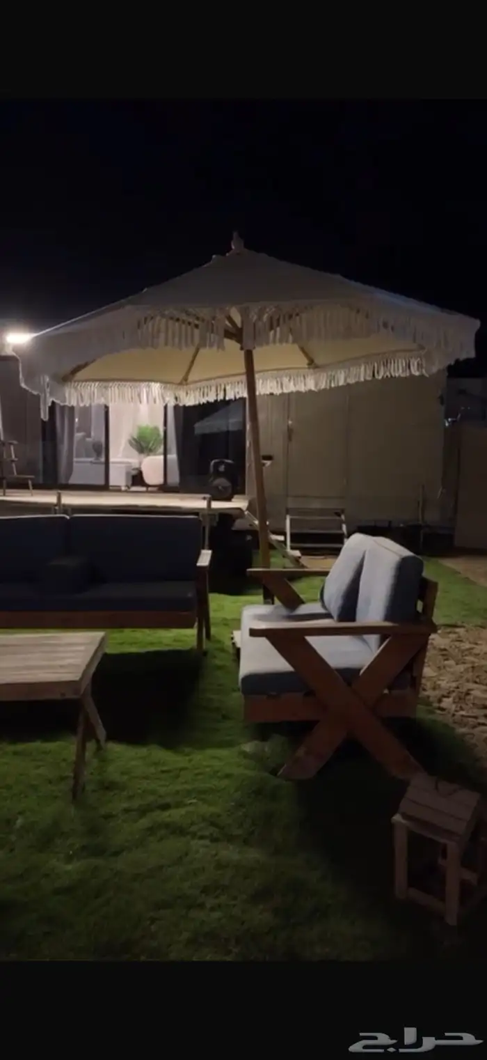 مظله وكراسي تشميس وجلسه خارجيه كبيره 2