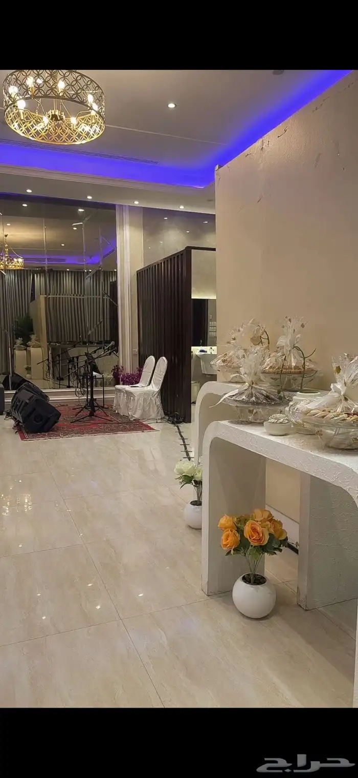 استقبالات-كوش- ضيافة وقهوجي- كراس وطاولات طعام-سماعات ودي جي 40