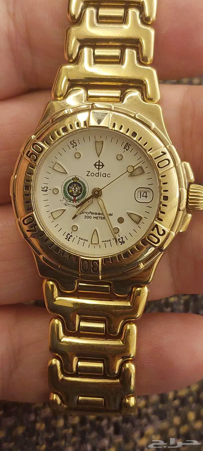 ساعة القوات المسلحة السعودية نوع زودياك سويسرية أصلية 10