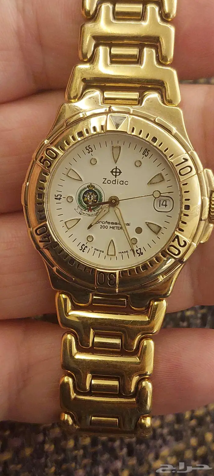 ساعة القوات المسلحة السعودية نوع زودياك سويسرية أصلية 0