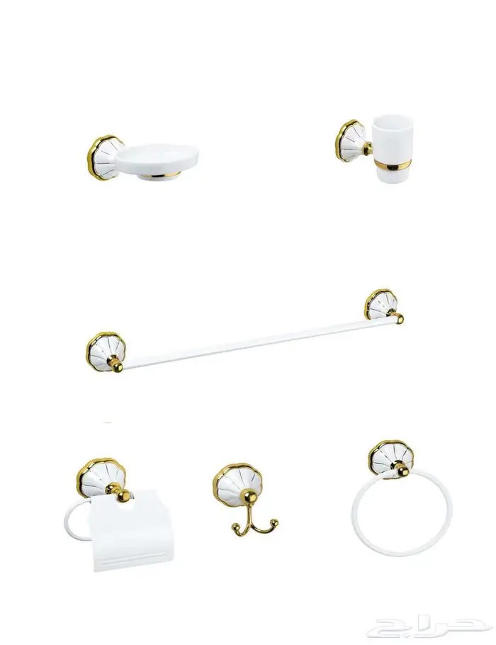 ملحقات الحمام-اكسسوارات ايطالي ابيض 0