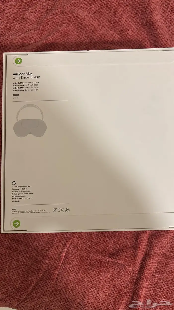 سماعة ايفون اير بودز ماكس لم تستخدم 1