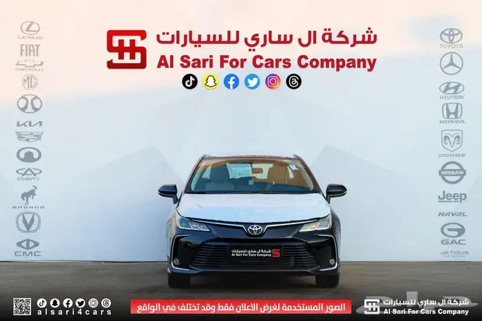 تويوتا كورلا XLI جنوط محرك 2.0 2025 اقساط بنوك وشركات 0