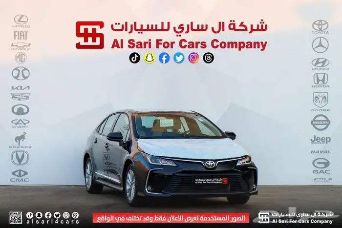 تويوتا كورلا XLI جنوط محرك 2.0 2025 اقساط بنوك وشركات 10